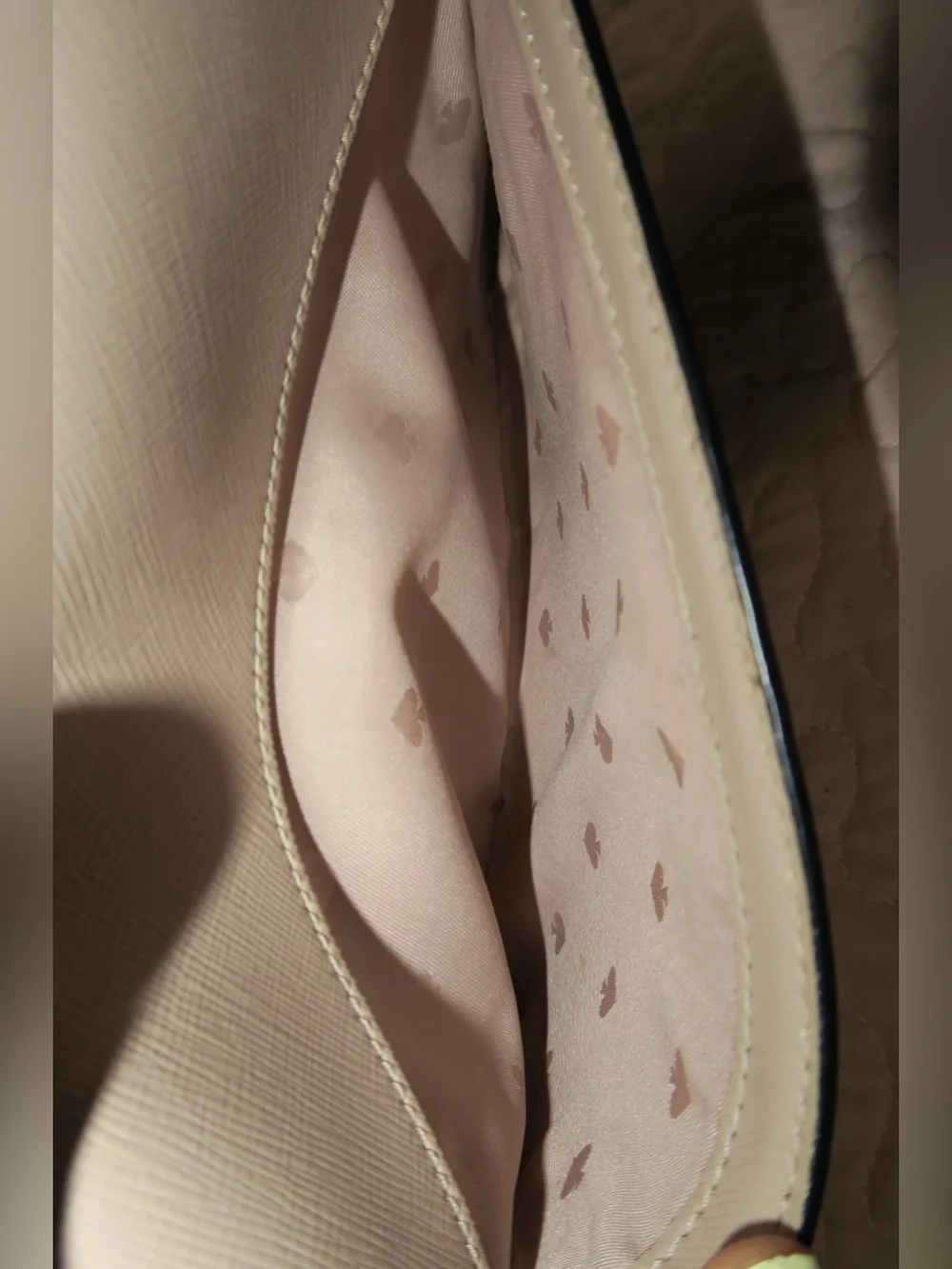 kate spade Two-Tone Cream and White Chain Crossbody Bag